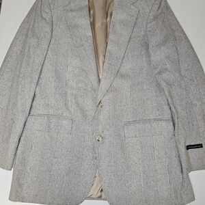 Christian Brothers 'Sandpiper' Gray  Windowpane Plaid Men's Blazer